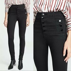 J Brand Natasha High Rise Skinny Jeans – Black Stretch Denim – Size 24